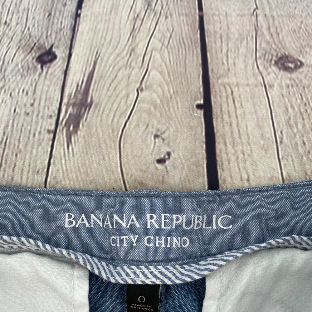 Banana Republic Cotton City Chino Blue Shorts - Picture 4 of 7